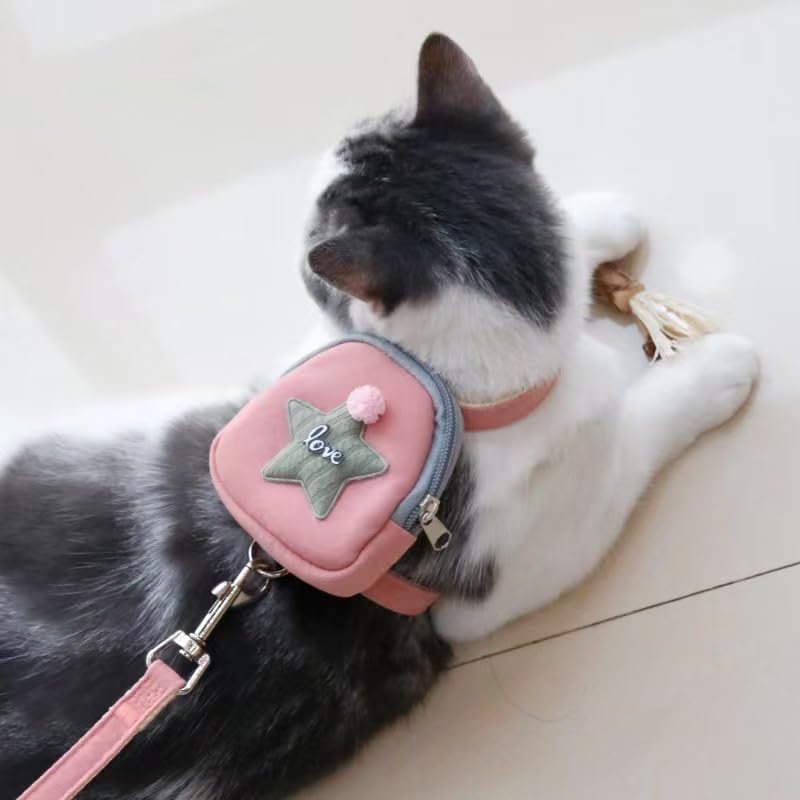 シュシュ型ハーネス(ピンクローズ)&リードセット、わんちゃん猫ちゃん用 シュシュ型ハーネス(ピンクローズ)&リードセット、わんちゃん猫